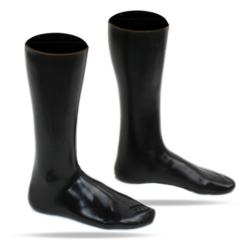 LatexDreamwear 100% Heavy Latex Socken Latexsocken schwarz Waden hoch Stärke 0.6 - Bild 1 von 5