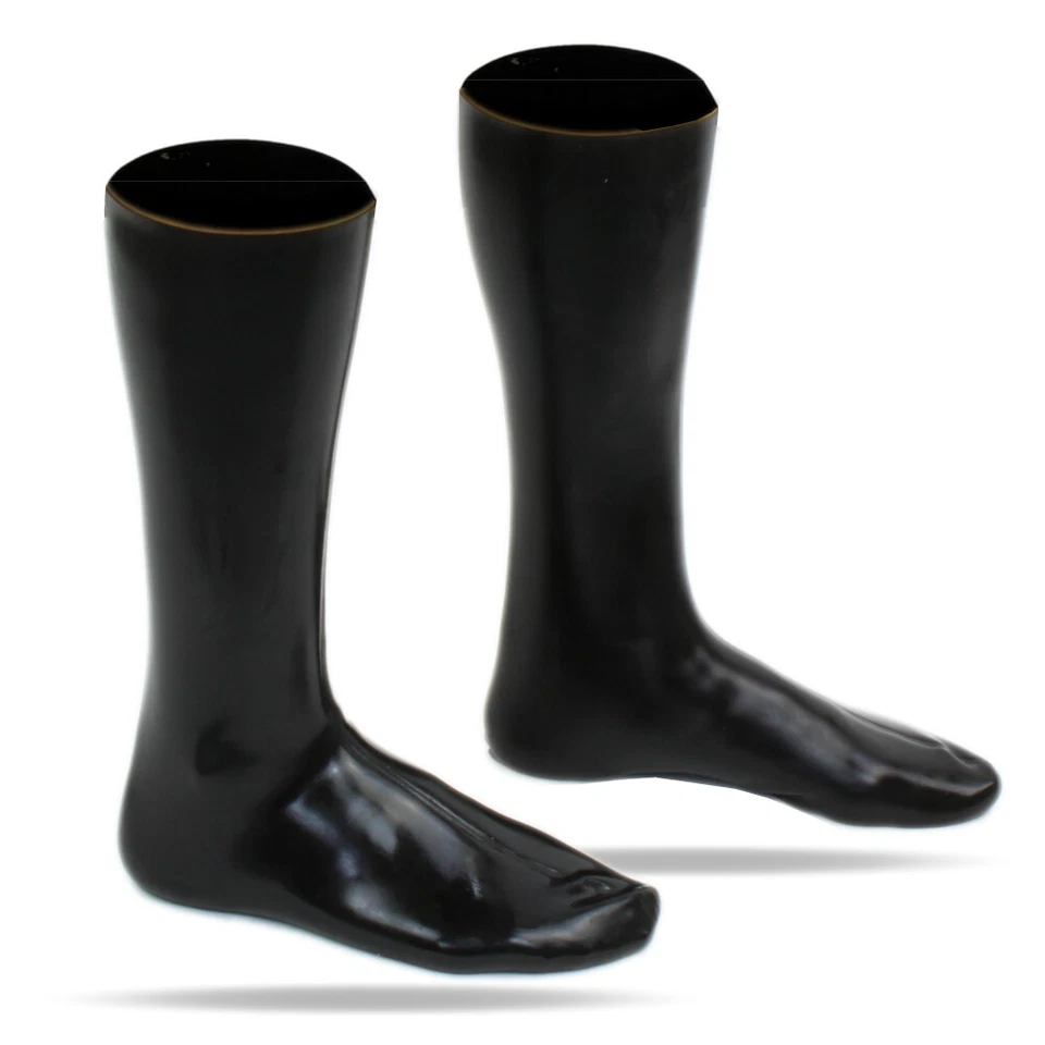 LatexDreamwear 100% Latex HEAVY Socken Latexsocken (kurze Latexstrümpfe) schwarz - Bild 2 von 4