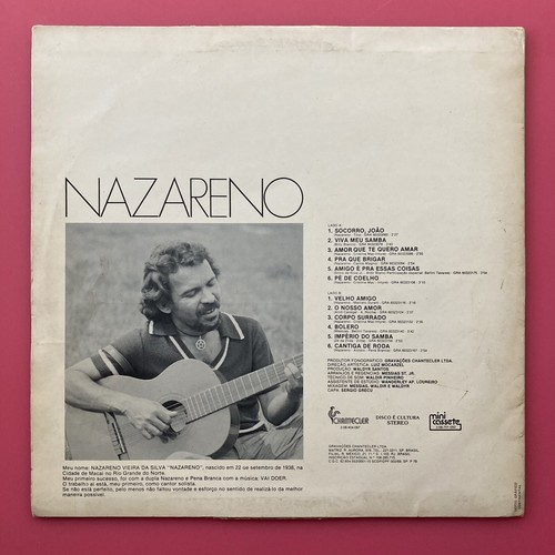 Nazareno - S/T LP Vinyl Latin Funk Soul MPB 1978 Chantecler Brazil Brasil Vinyl - Imagen 2 de 5