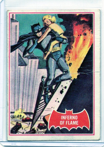 1966 Topps Batman Red Bat #40A Inferno of Flame — TAG (grade unconfirmed)