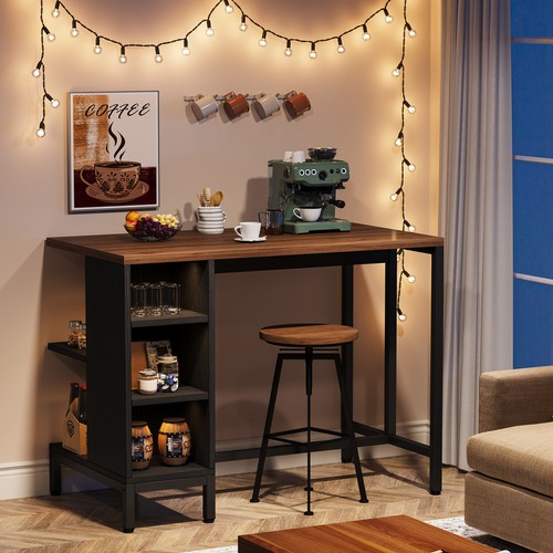 Tribesigns Kitchen Island w/ Large Worktop& Shelves, Industrial Coffee Bar Table - Picture 11 of 12