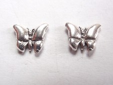 Smooth Winged Butterfly 925 Sterling Silver Stud Earrings