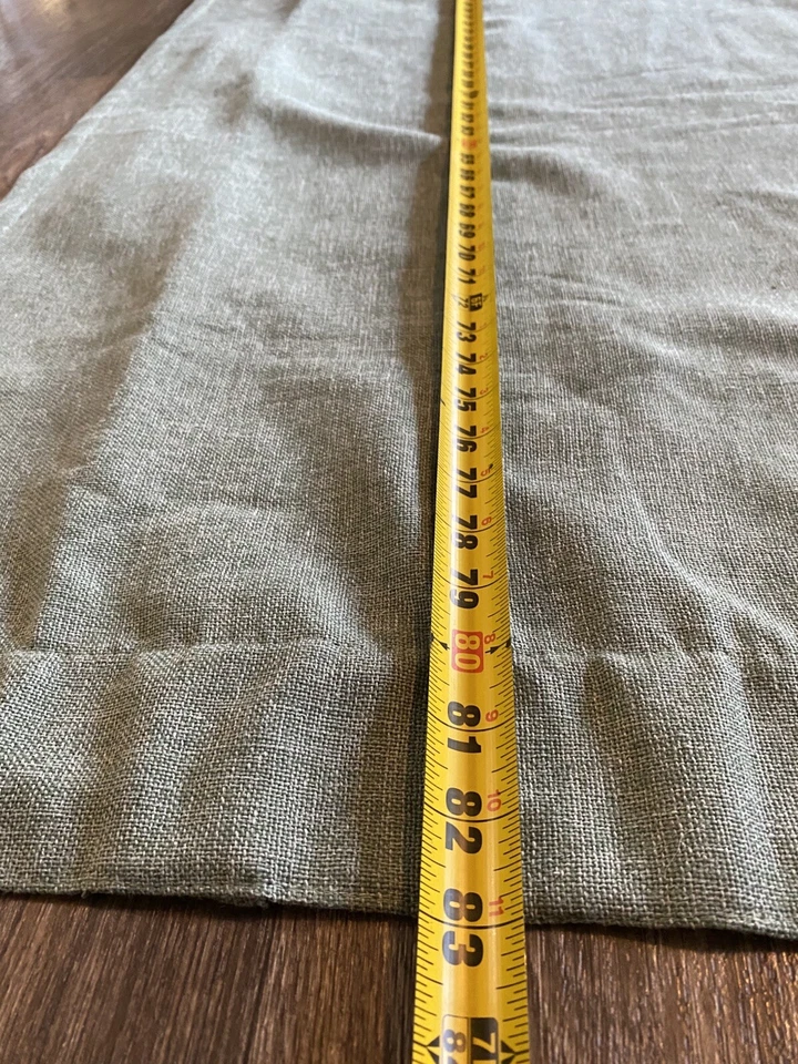 1 Panel de cortina de umbral objetivo forrado helecho verde lengüeta 84"X48" mezcla de algodón Foto 3 de 4