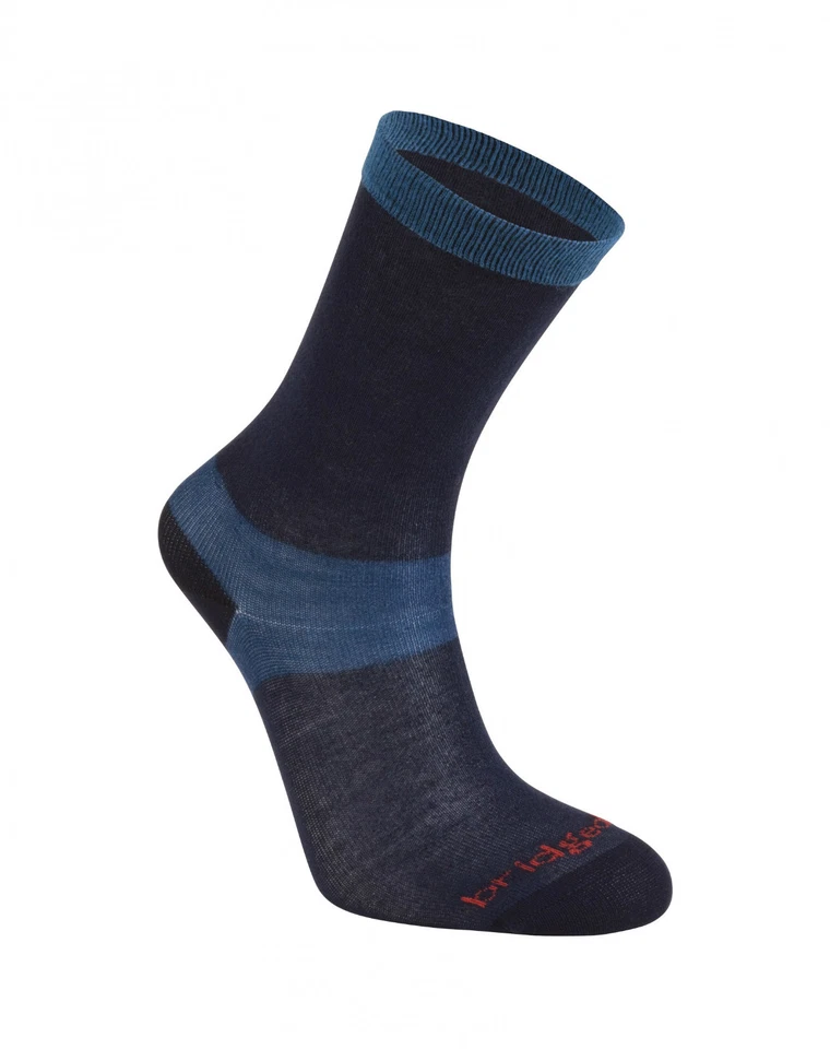 Bridgedale Damen Everyday Outdoor Coolmax Liner Socken (2 Paar) - marineblau