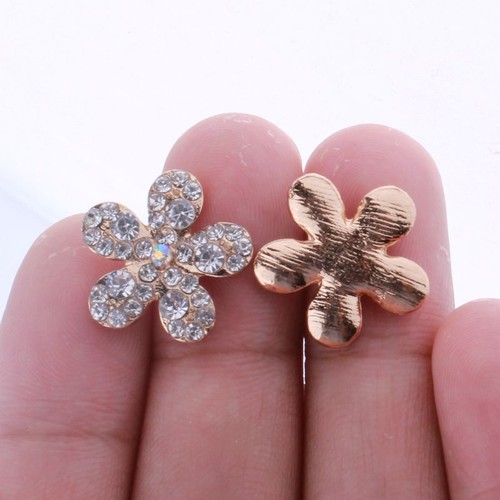 Crystal Clear Star Rhinestones Buttons Sewing Wedding Garment Craft Button 10pcs - Picture 4 of 8
