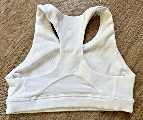 **VERY NICE** Athleta Girl White Sports Bra XS--Size 6 - Picture 2 of 2