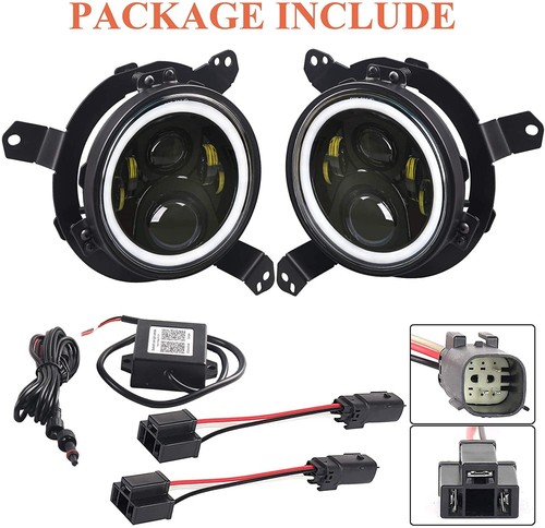 For Jeep Wrangler JL JLU 18-23 Combo RGB 7" LED Headlights 4'' Fog Lights Kits - Bild 12 von 12
