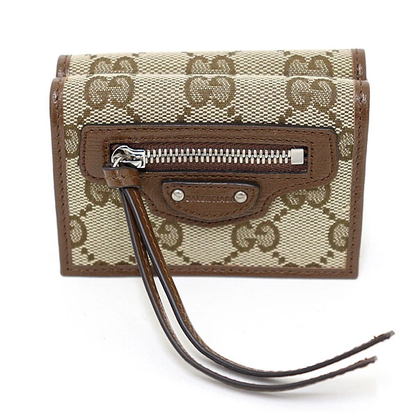 Gucci X Balenciaga The Hacker Project mini portefeuille néoclassique Gg Supreme beige/eb