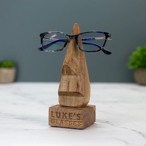 Soporte para gafas de madera personalizado grabado con láser - Imagen 4 de 6