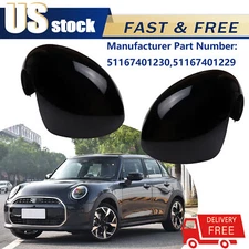 Car Rear View Door Mirror Cover Cap Fits MINI Cooper F55 F56 F57 F60 Left+Right