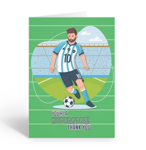 Verschiedene Fußball Ball im Netz Dankeskarten - verschiedene Wertschätzungen B14491 - Bild 5 von 6