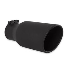 Flowmaster 15406B Exhaust Tip Round Clamp-On 304 SS Black Ceramic Coated