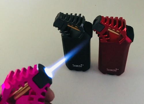 3 x Scorch 4-1/4" Torch Lighter Metal Flame Adjustable Refillable color vary - Picture 7 of 9
