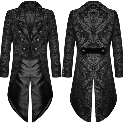 Costume uomo vittoriano steampunk giacca cappotto rinascimento medievale - Foto 3 di 13