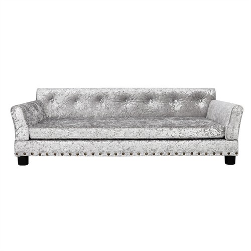 Pet Bed Deluxe Dutch Velvet Upholstered Dog Sofa Couch Lounge Removable Cushion - Picture 6 of 16