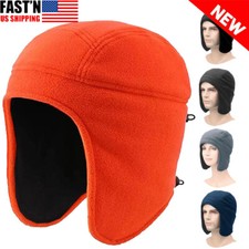 Winter Windproof Fleece Hat with Ear Flaps for Men Women Skiing Snow Warm Beanie