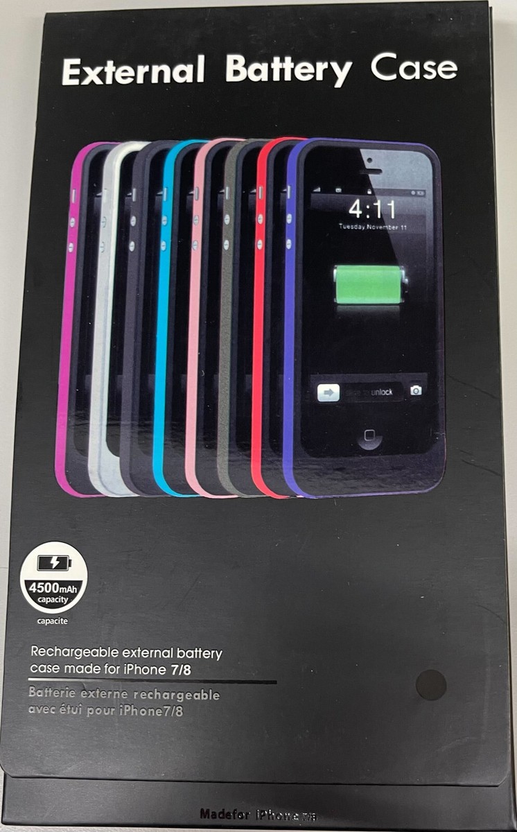 External Battery Case for Apple iPhone 7/8 Black