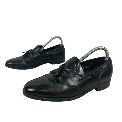 The Florsheim Shoe. Pre-owned men’s loafers. Black leather tassels shoe. s-l400.jpg main image 4