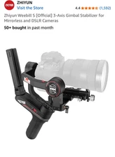 Zhiyun 3-Axis Weebill S Compact Gimbal Stabilizer For DSLR & Mirrorless Camera