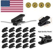 24 Pack Clips for Earphone Wire, Headphone Mount Cable Clothing Clip Use for ...
