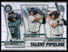 2020 Bowman Chrome Talent Pipeline Mariners Julio Rodriguez Knapp Jarred Kelenic