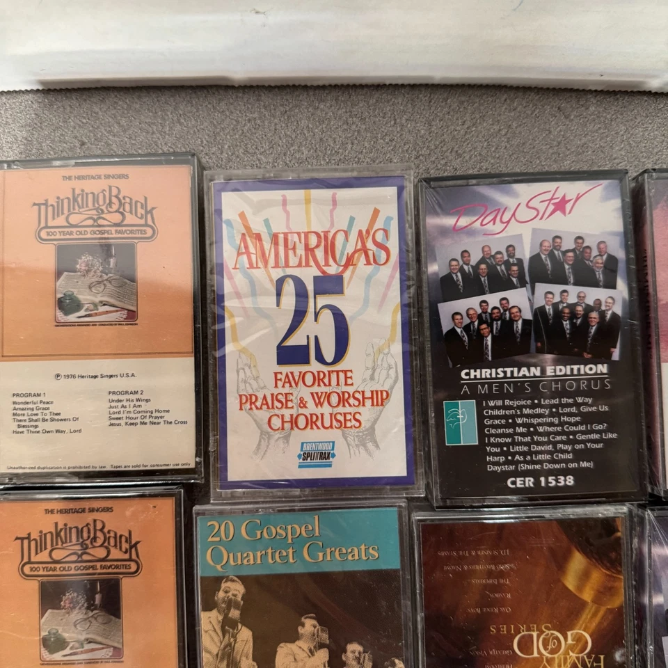 Vintage Christian & Gospel Cassette Tape Lot – 30+ – Quartet, Hymns, New - Image 2 of 4