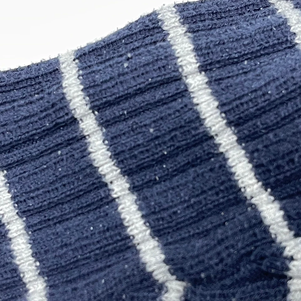 Suéter Sonoma Mujer Talla M Pequeño Azul Rayas Manga Larga Mezcla Algodón PILLING Foto 3 de 4