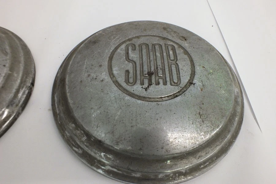 Juego de 3 tapacubos de acero Saab 93 95 96 de colección tapacubos de impresión grande centro de rueda Foto 4 de 4