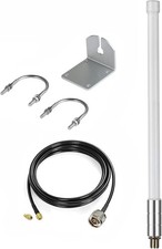 Waterproof 8dBi Long Range Cellular Antenna kit White With 16.4FT Cable