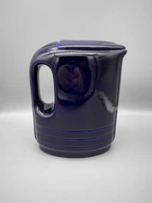 Hall China Co. Westinghouse Hercules Water Refrigerator Jug w/Lid Cobalt Blue