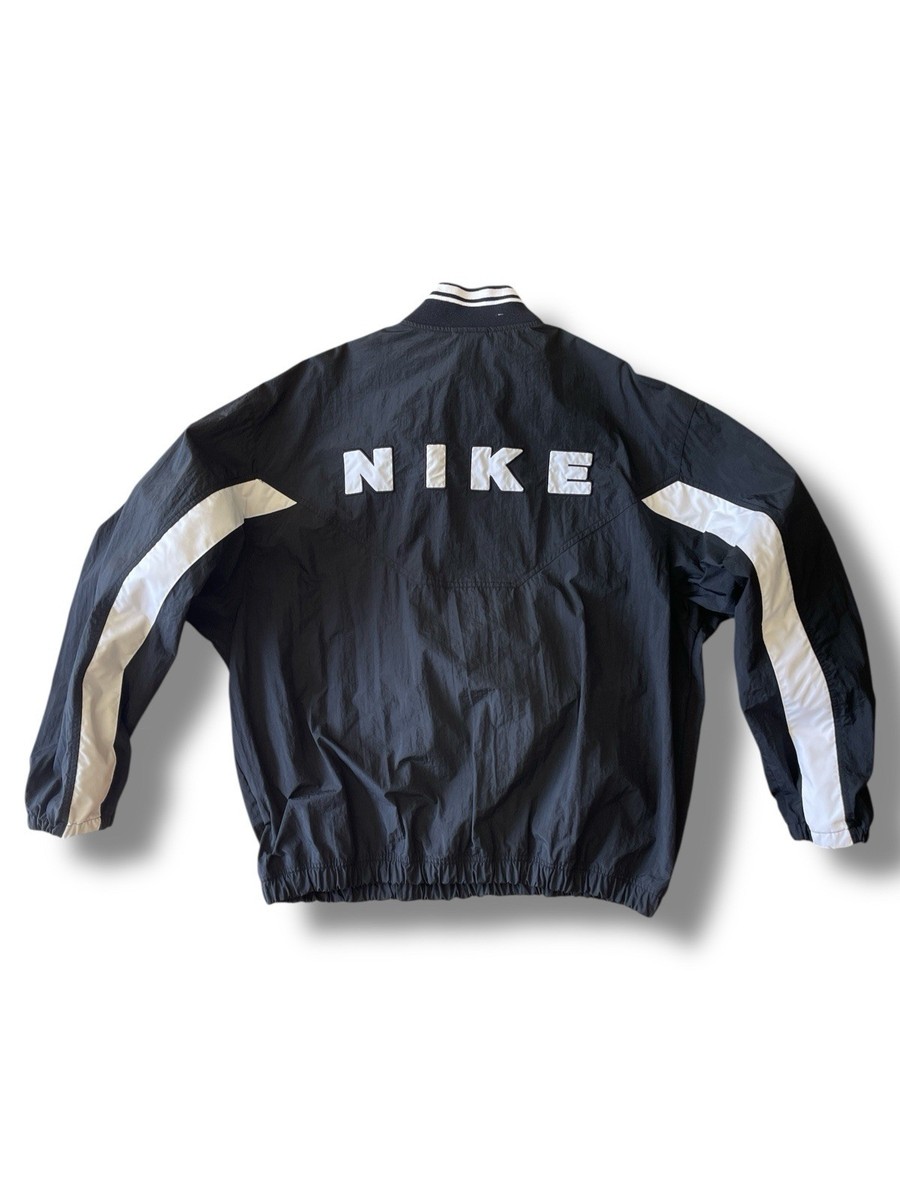 ジャケット・アウター old nike 90s nylon jacket shell y2k TEC Vintage 90's Nike Half-Zip Nylon Jacket Size XL Black White