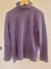 MISS ASHIDA JAPAN VINTAGE PURPLE WOOL TURTLENECK SWEATER SIZE M