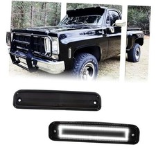 2 PCS LED Side Marker Lights for Chevy & GMC C/K Series C10 C20 C30 White Lens