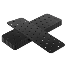 6 PCS Tie Plate Bracket, Flat Mending Repair Plate Corner Brace for Wood Shel...