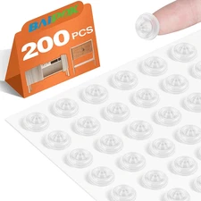 200 PCS Cabinet Door Bumpers Clear Rubber Self Adhesive Cabinet Stoppers Pads So