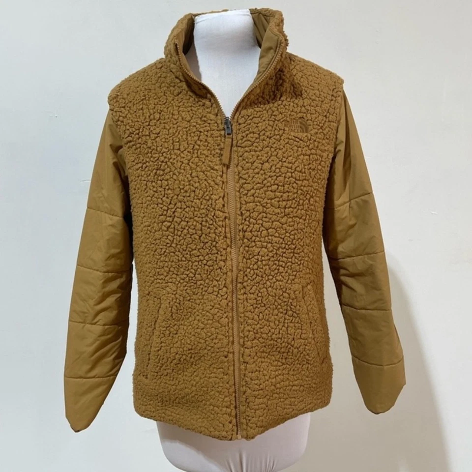 Jaqueta feminina The North Face reversível marrom bronzeado tamanho 2XL - Imagem 4 de 4