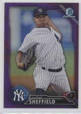 2016 Bowman Draft Chrome Top Prospects Purple Refractor Justus Sheffield i5q