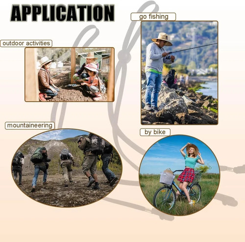 Hutband 2 Stück, verstellbar mit Clips, sehr geeignet für Outdoor-Aktivitäten, - Bild 4 von 5