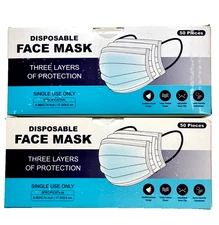 100 Disposable Face Mask Three Layer Protection Single Use Mask