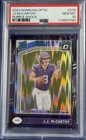 JJ MCCARTHY RC 2024 OPTIC PURPLE SHOCK PRIZM RATED ROOKIE #235 PSA 10 GEM MINT f