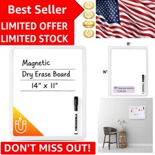 14" x 11" Dry Erase Board with Marker - Easy Mount Whiteboard for Home Learning