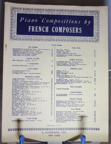 Valse Arabesque Op. 82 Theodore Lack spartiti classici vintage 1892 G. Schirmer - Foto 1 di 3