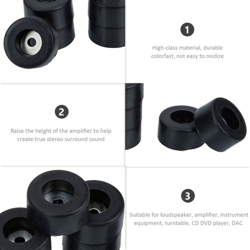 8PCS Black Speaker Mat Isolation Feet Floor Disc Rubber for Cutting Board - Bild 10 von 12