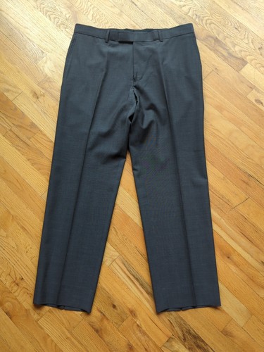 2 Pairs HUGO BOSS Suit Pants Mens Size 36R Navy And Gray Regular Fit 100% Wool - Picture 11 of 21
