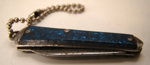 VINTAGE 1970S HONG KONG POCKETKNIFE TOY KEY CHAIN KEYHOLDER FAIR PRIZE - Picture 4 of 12