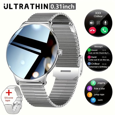 1.42'' Slim Smartwatch, Wrist Calls, Sports Modes, Waterproof, Health App