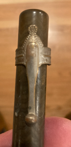 Vtg Mabie Todd "9" Fountain Pen w 14K Mabie Todd Nib & Modern Clip Unrestored 6" - Bild 6 von 24
