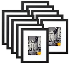 eletecpro 8x10 Picture Frames Set of 10, Displays 5x7 or 8x10 Photos, Acrylic