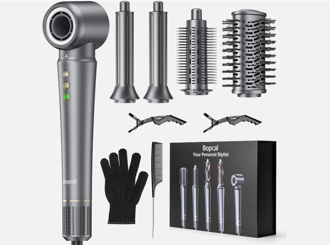 Air Styler 5 en 1 brosse magique contre les frisottis pour sculpter des cheveux lisses
