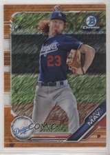 2019 Bowman Chrome Prospects Orange Shimmer Refractor 13/25 Dustin May 3nu